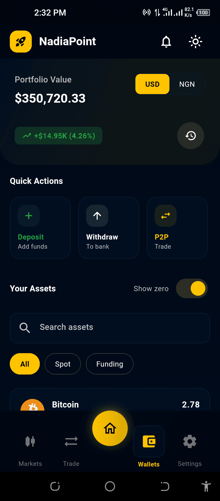 NadiaPoint Exchange App